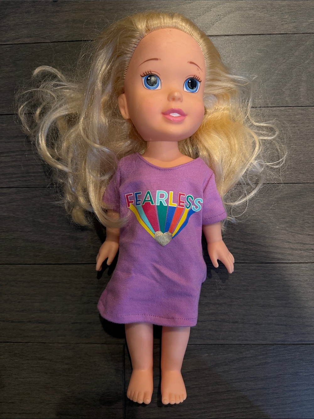 Kids Purple Doll with 'Fearless' Dress - Playtime Fashion Doll